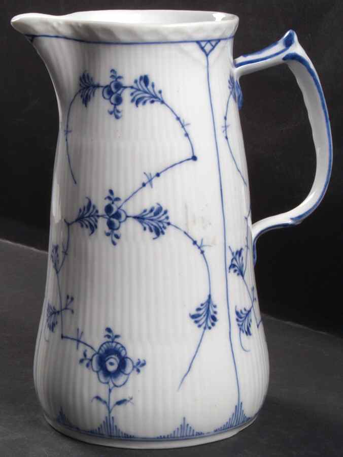Blue Fluted Plain (No Trim) 40 Oz Pitcher No Lid by Royal Copenhagen-1
