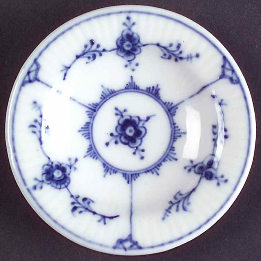 Blue Fluted Plain (No Trim) Butter Pat by Royal Copenhagen-1