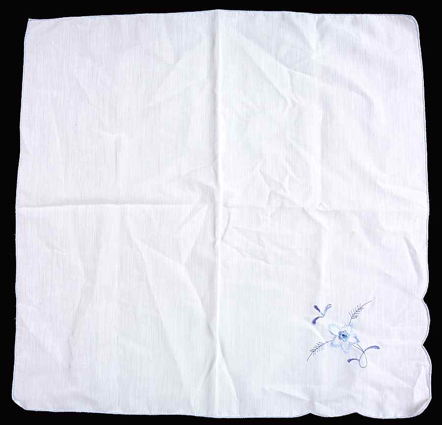 Blue Fluted Plain (No Trim) Cloth Napkin by Royal Copenhagen-1
