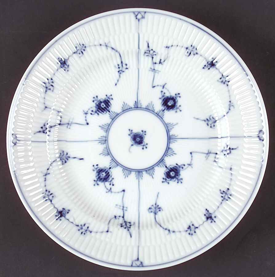 Blue Fluted Plain (No Trim) Luncheon/Salad Plate by Royal Copenhagen-1