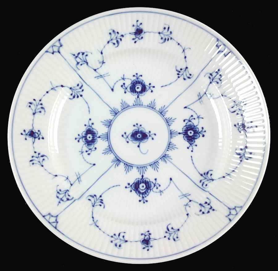 Blue Fluted Plain (No Trim) Luncheon Plate by Royal Copenhagen-1