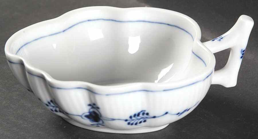 Blue Fluted Plain (No Trim) 5" Handled Leaf Dish by Royal Copenhagen-1