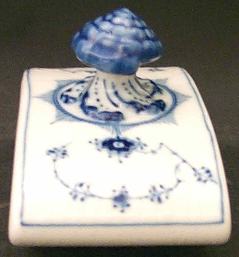 Blue Fluted Plain (No Trim) Ink Blotter by Royal Copenhagen-1