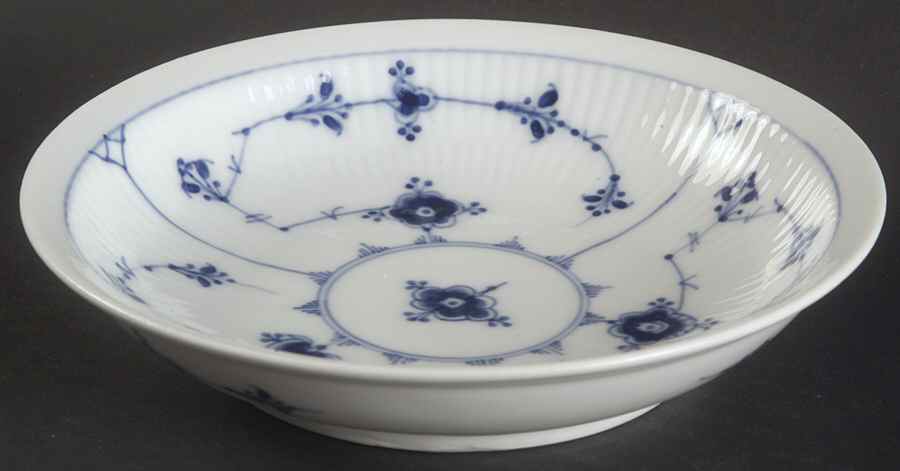 Blue Fluted Plain (No Trim) Rim Fruit/Dessert (Sauce) Bowl by Royal Copenhagen-1