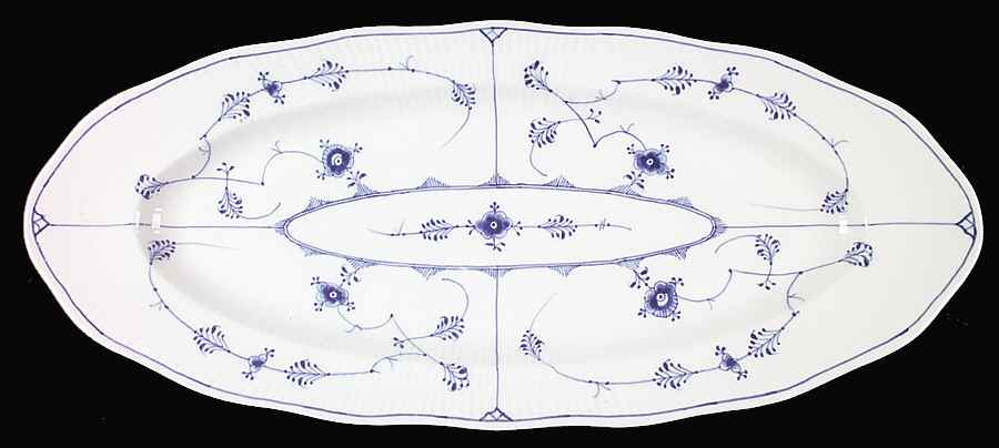 Blue Fluted Plain (No Trim) 24" Fish Platter by Royal Copenhagen-1
