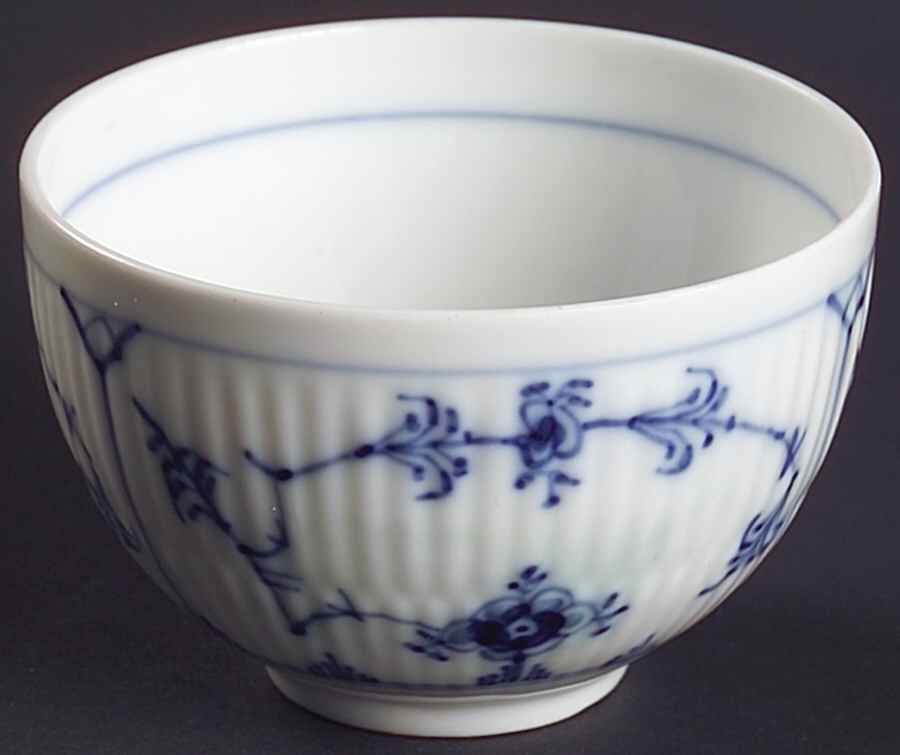 Blue Fluted Plain (No Trim) Mini Open Sugar Bowl by Royal Copenhagen-1