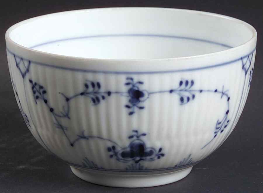 Blue Fluted Plain (No Trim) Open Sugar Bowl by Royal Copenhagen-1