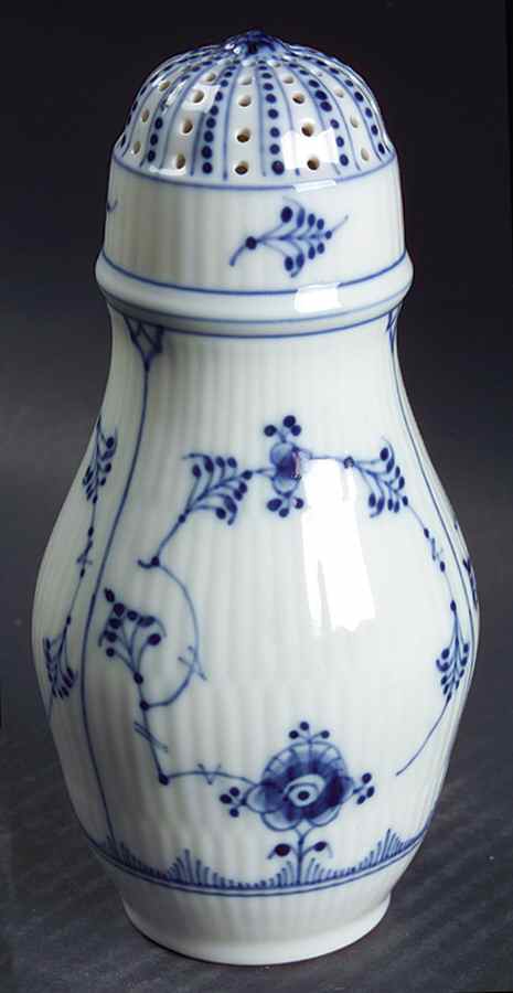 Blue Fluted Plain (No Trim) Sugar Shaker by Royal Copenhagen-1