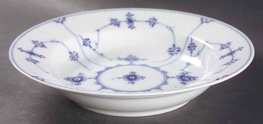 Blue Fluted Plain (No Trim) Rim Soup Bowl by Royal Copenhagen-1