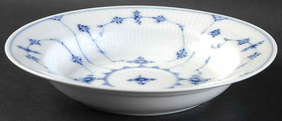 Blue Fluted Plain (No Trim) Rim Soup Bowl by Royal Copenhagen-1
