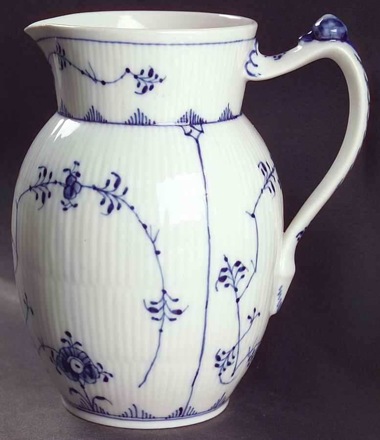 Blue Fluted Plain (No Trim) 24 Oz Pitcher by Royal Copenhagen-1
