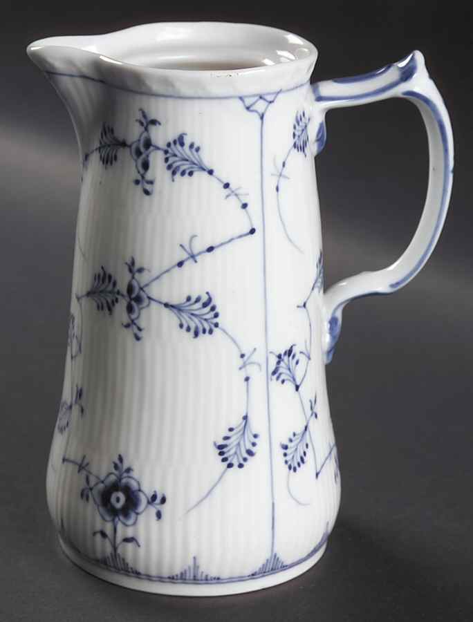 Blue Fluted Plain (No Trim) 28 Oz Pitcher No Lid by Royal Copenhagen-1