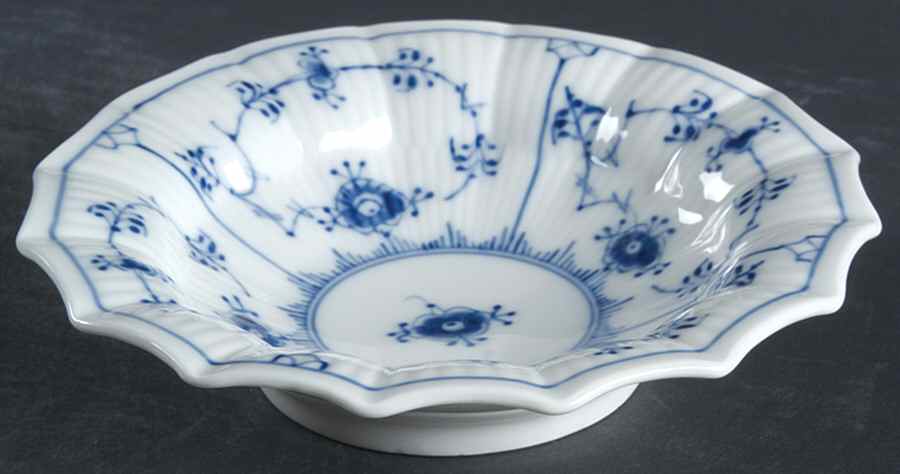 Blue Fluted Plain (No Trim) Pickle Dish by Royal Copenhagen-1