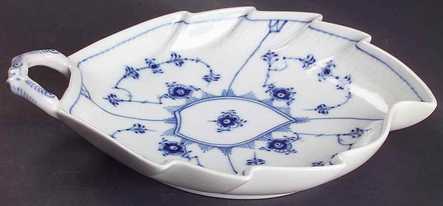 Blue Fluted Plain (No Trim) Pickle Dish by Royal Copenhagen-1