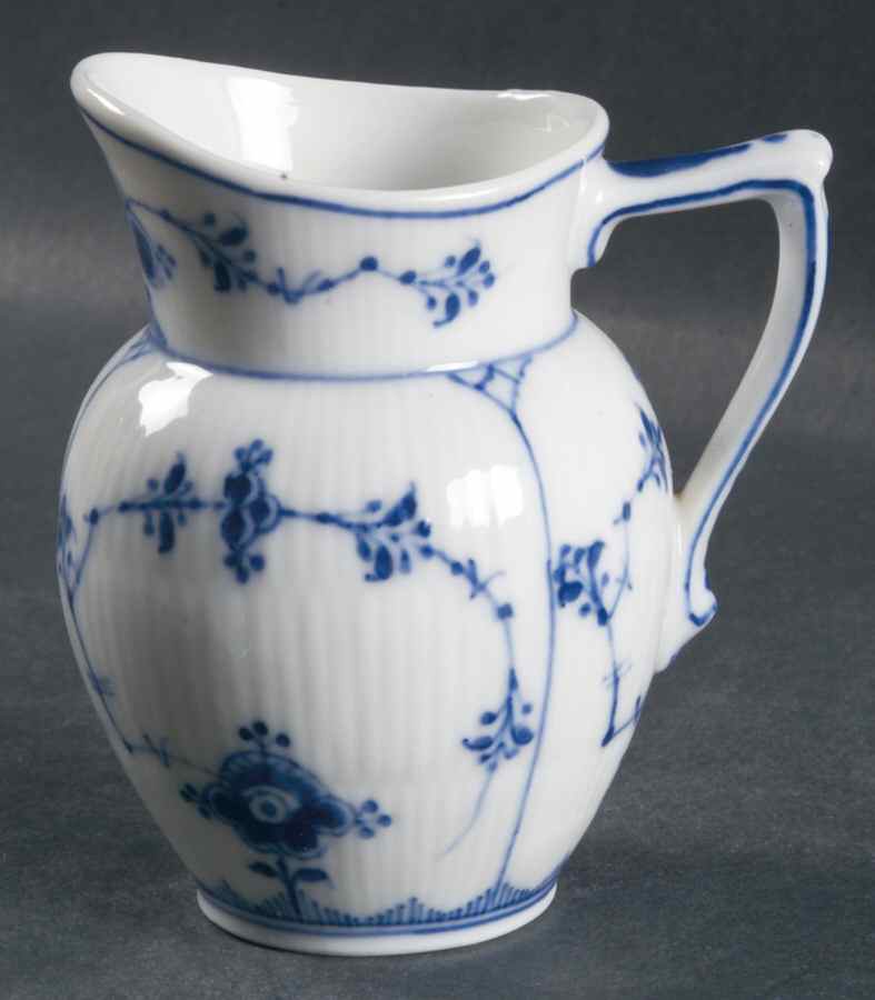 Blue Fluted Plain (No Trim) Mini Creamer by Royal Copenhagen-1