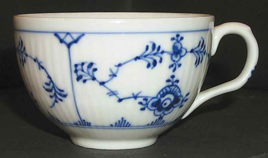 Blue Fluted Plain (No Trim) Flat Cup by Royal Copenhagen-1