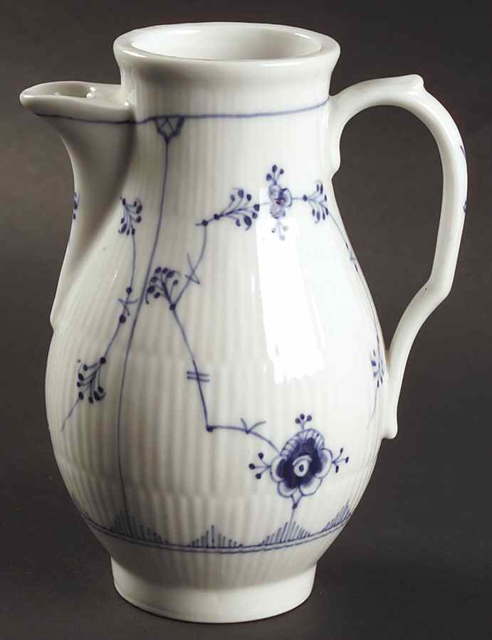 Blue Fluted Plain (No Trim) Mini Coffee Pot No Lid by Royal Copenhagen-1