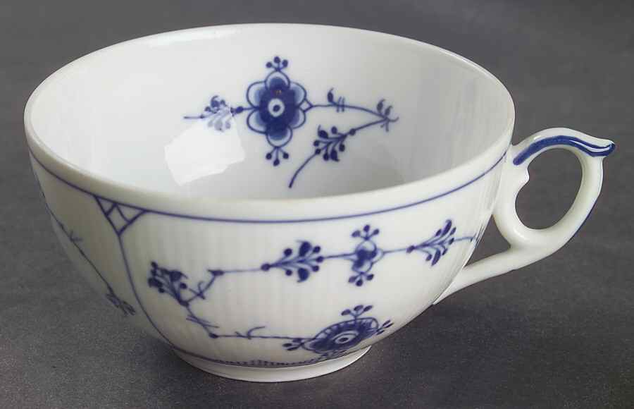 Blue Fluted Plain (No Trim) Flat Cup by Royal Copenhagen-1