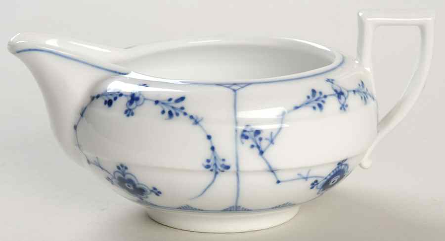Blue Fluted Plain (No Trim) Creamer by Royal Copenhagen-1
