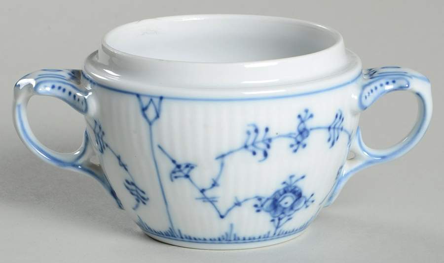 Blue Fluted Plain (No Trim) Sugar Bowl No Lid by Royal Copenhagen-1