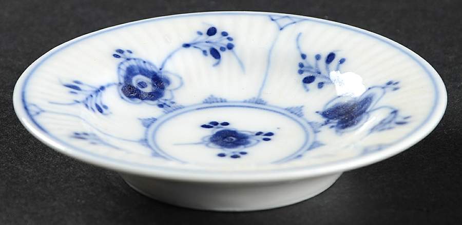 Blue Fluted Plain (No Trim) Butter Pat by Royal Copenhagen-1