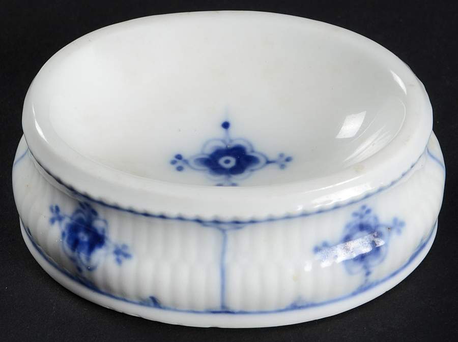 Blue Fluted Plain (No Trim) Salt Dip by Royal Copenhagen-1