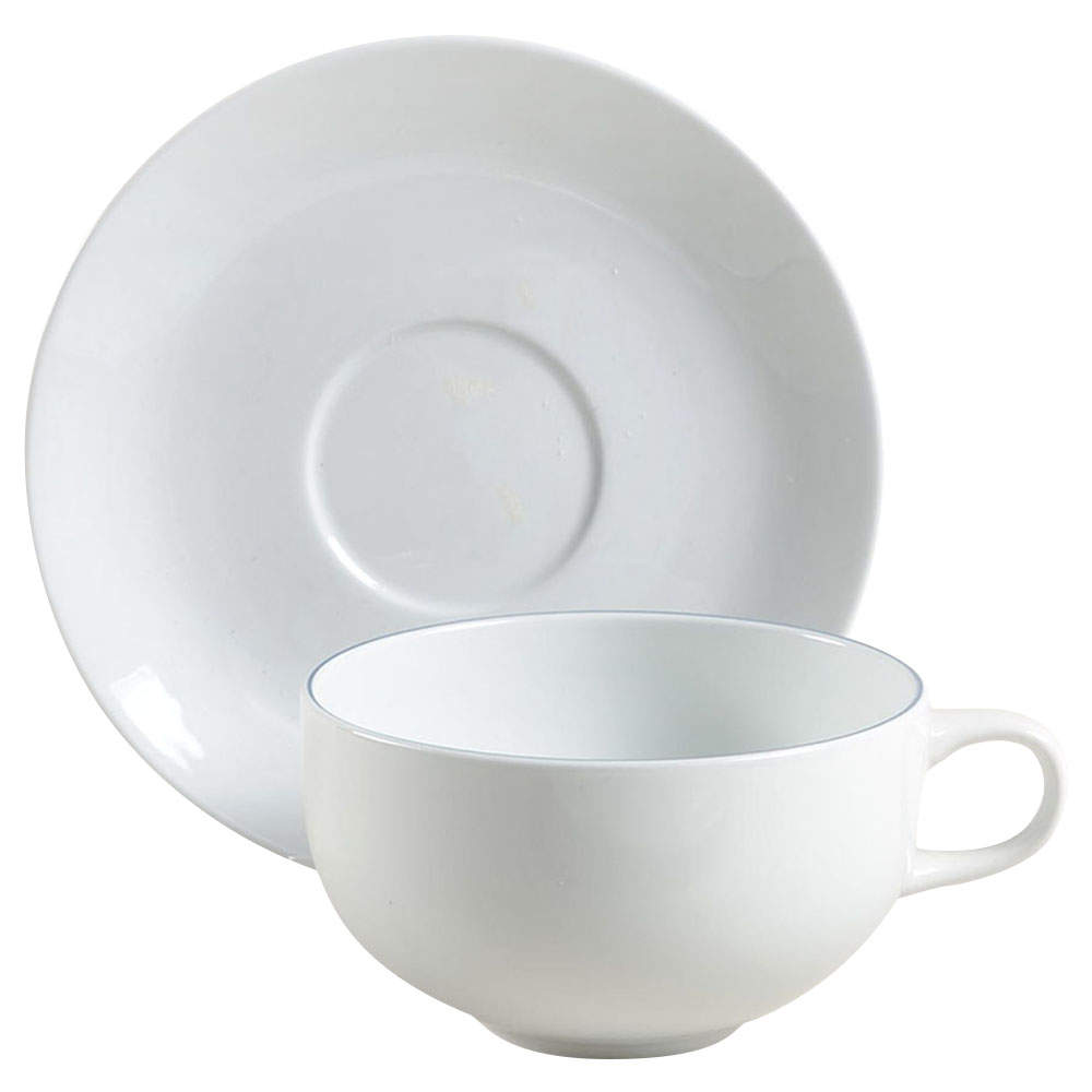Blue Line Flat Cup & Saucer Set by Royal Copenhagen-1