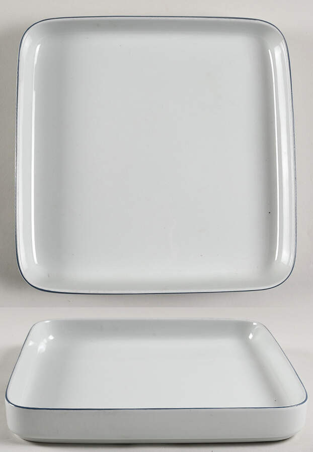 Blue Line 9" Square Cake Plate by Royal Copenhagen-1