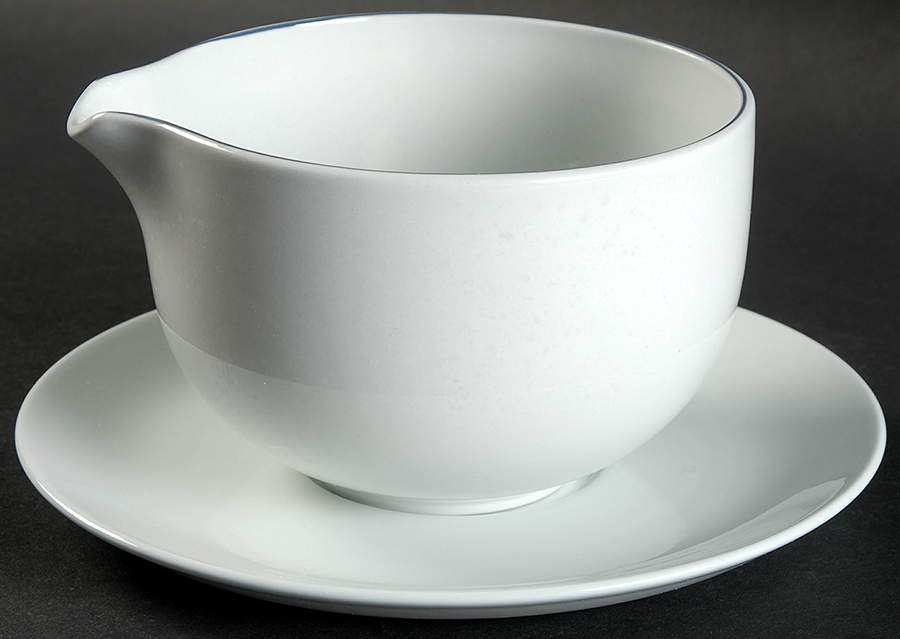 Blue Line Open Sauce Boat & Underplate by Royal Copenhagen-1