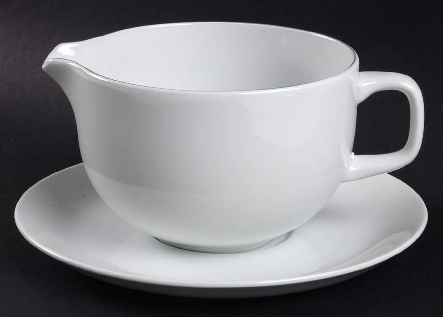 Blue Line Open Sauce Boat & Underplate by Royal Copenhagen-1