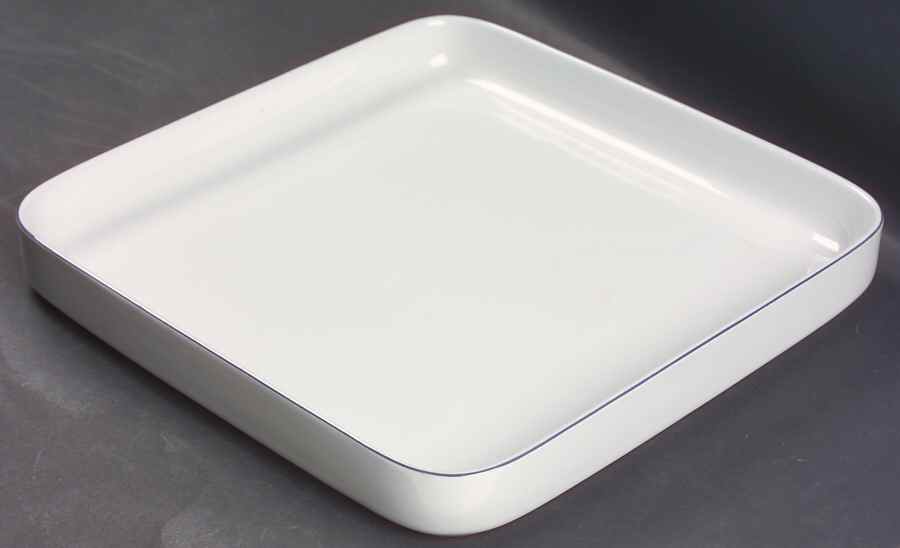 Blue Line 9" Square Cake Plate by Royal Copenhagen-1