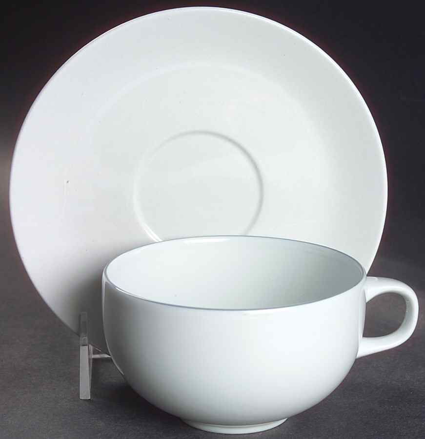 Blue Line Flat Cup & Saucer Set by Royal Copenhagen-1