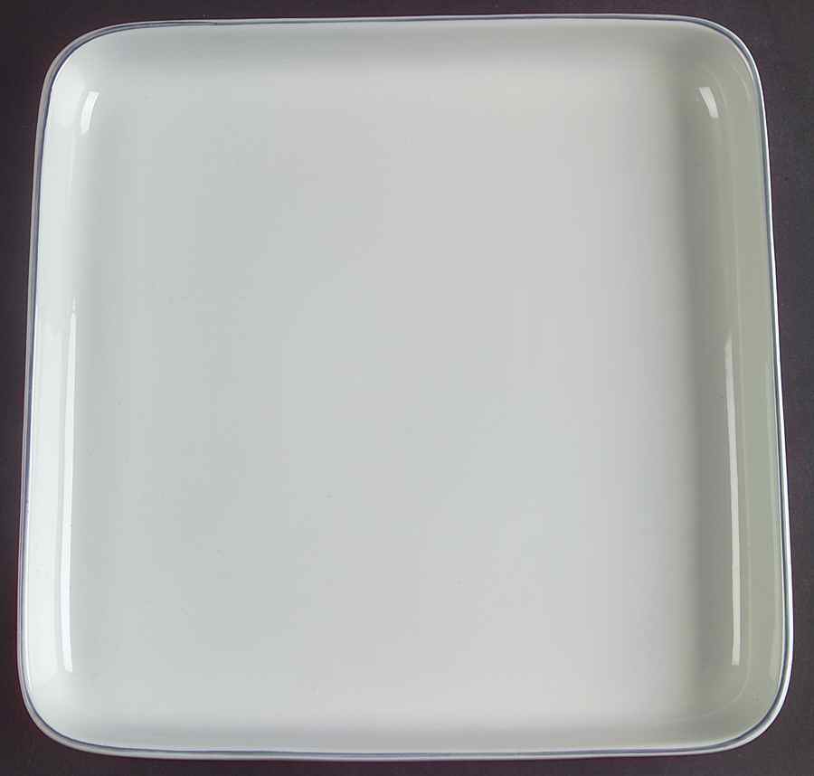 Blue Line 9" Square Cake Plate by Royal Copenhagen-1