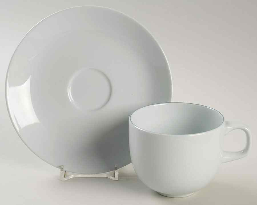 Blue Line Flat Demitasse Cup & Saucer Set by Royal Copenhagen-1