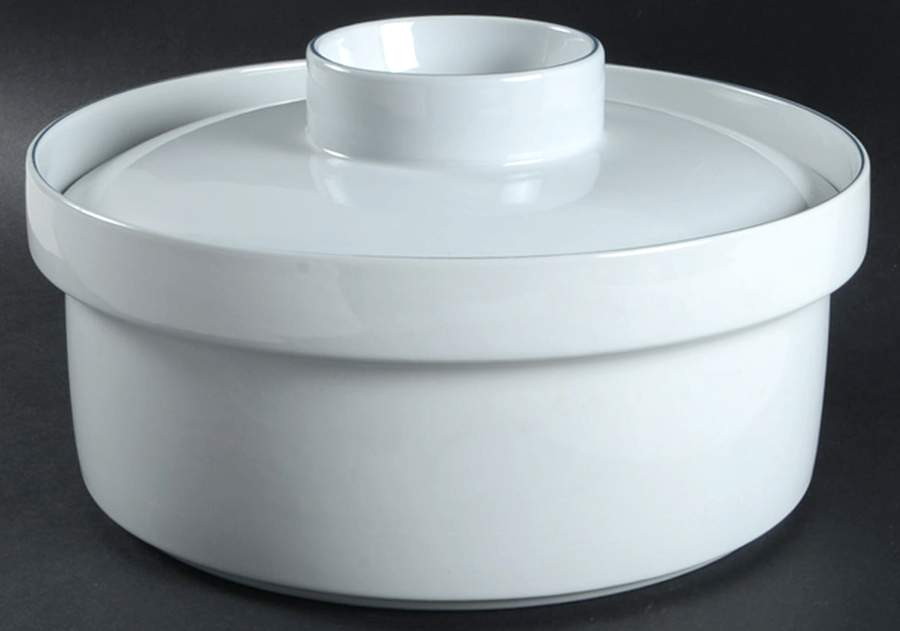 Blue Line Round Covered Vegetable by Royal Copenhagen-1
