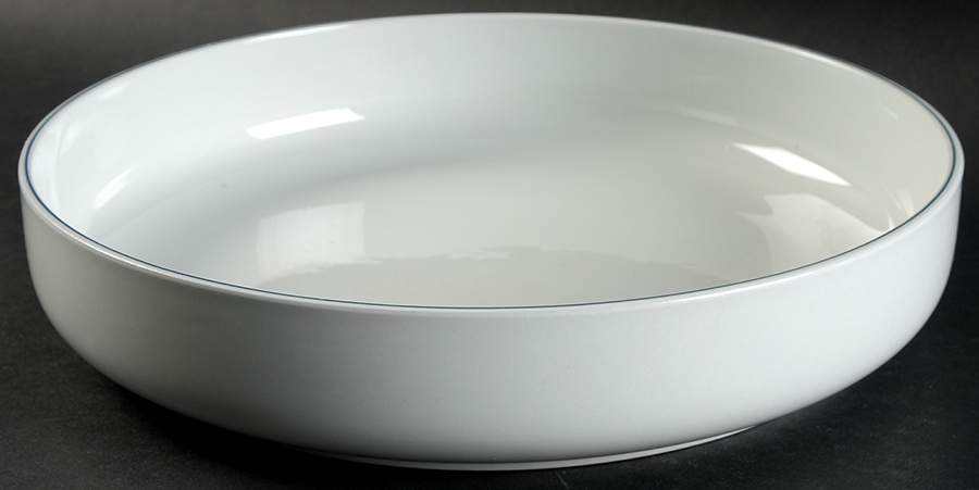 Blue Line Deep Round Cake Plate by Royal Copenhagen-1
