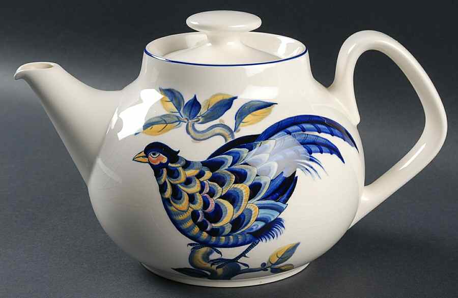 Blue Pheasant Teapot & Lid by Royal Copenhagen-1