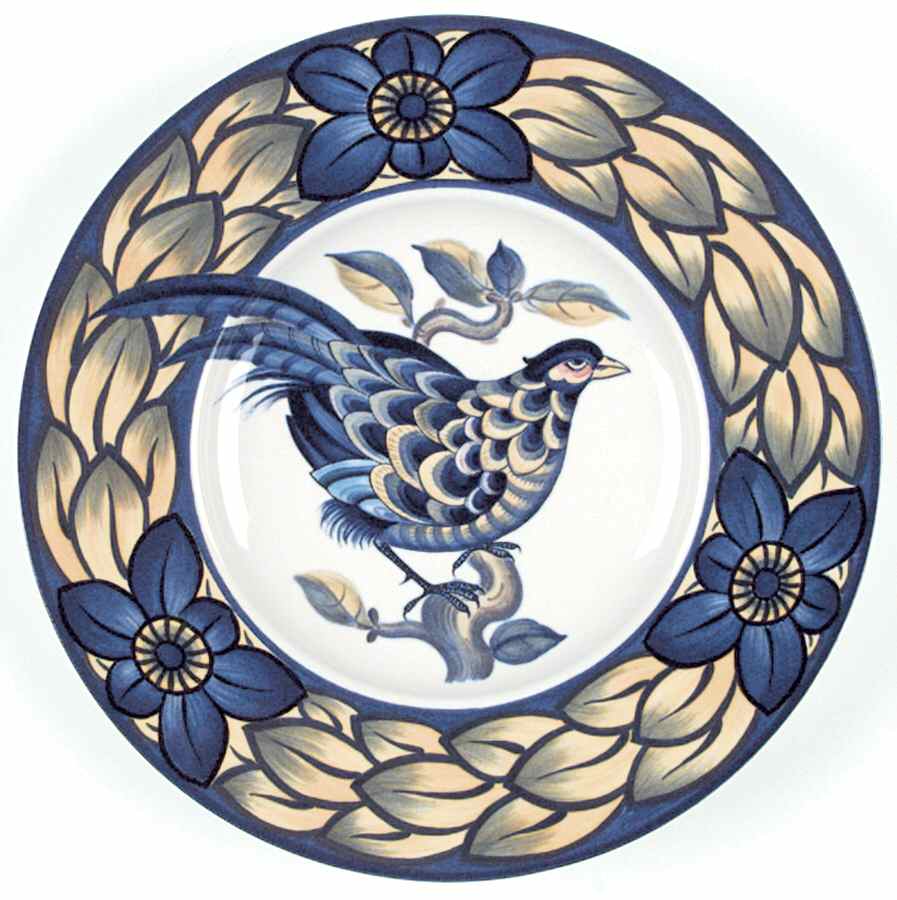 Blue Pheasant Accent Luncheon Plate by Royal Copenhagen-1