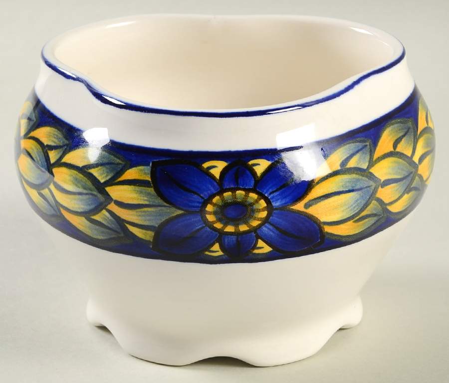 Blue Pheasant Footed Open Sugar Bowl by Royal Copenhagen-1