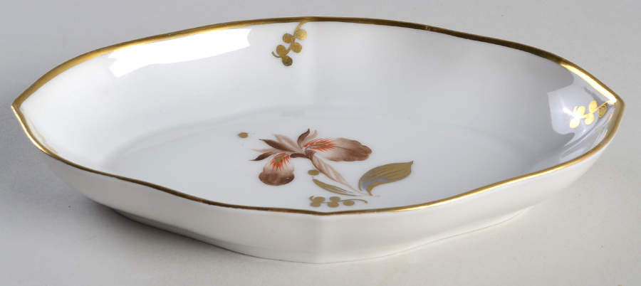 Brown Iris Pickle Dish by Royal Copenhagen-1