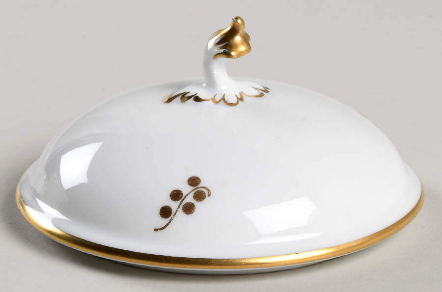 Brown Iris Lid for Sugar Bowl by Royal Copenhagen-1