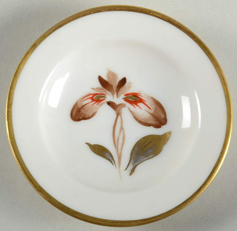 Brown Iris Butter Pat by Royal Copenhagen-1