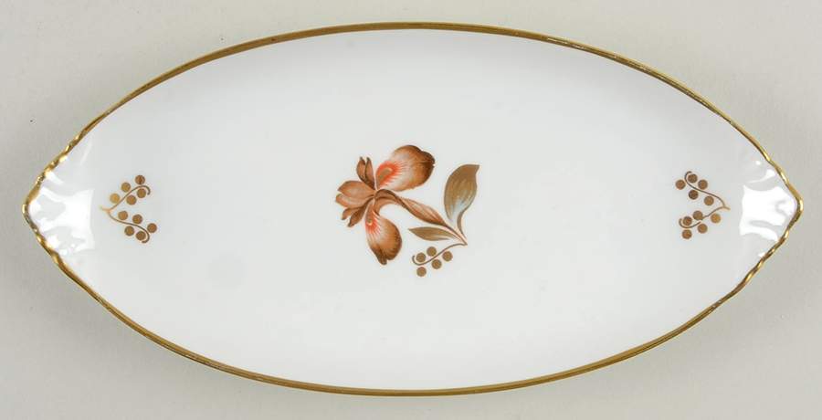 Brown Iris Pickle Dish by Royal Copenhagen-1