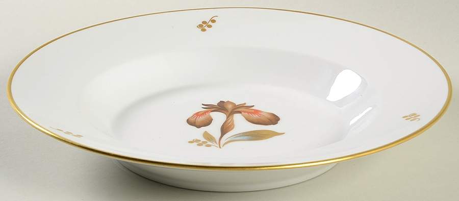 Brown Iris Large Rim Soup Bowl by Royal Copenhagen-1