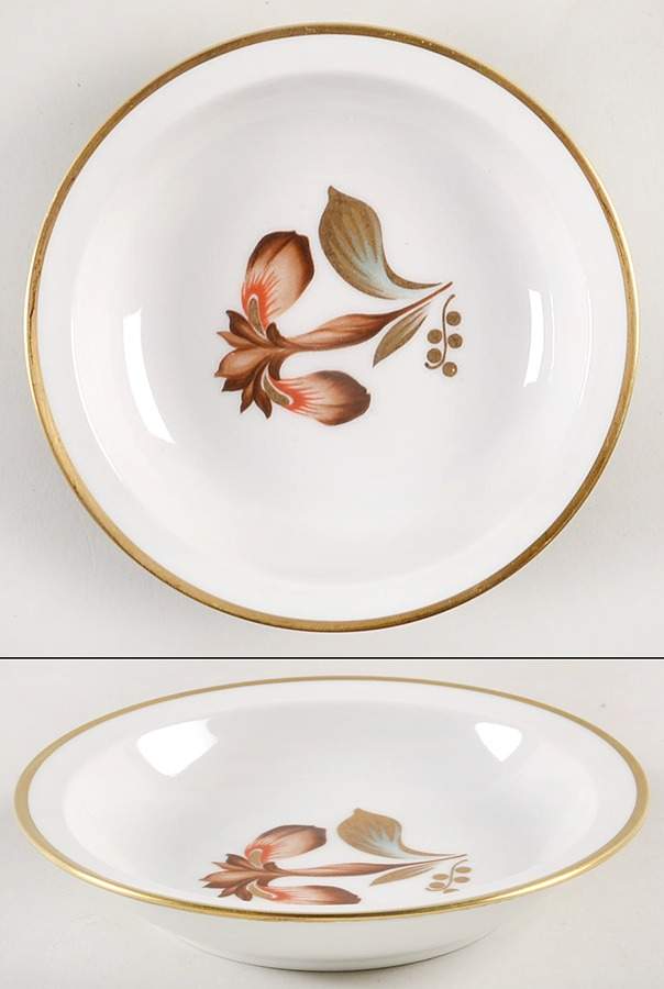 Brown Iris Rim Fruit/Dessert (Sauce) Bowl by Royal Copenhagen-1