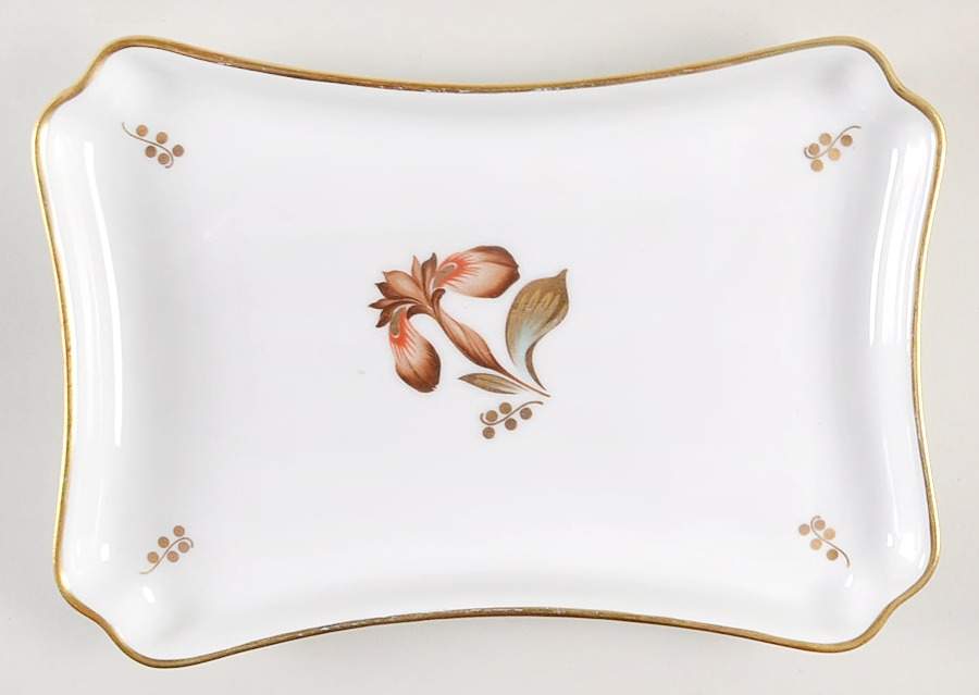 Brown Iris Tray for Creamer & Sugar with Lid by Royal Copenhagen-1