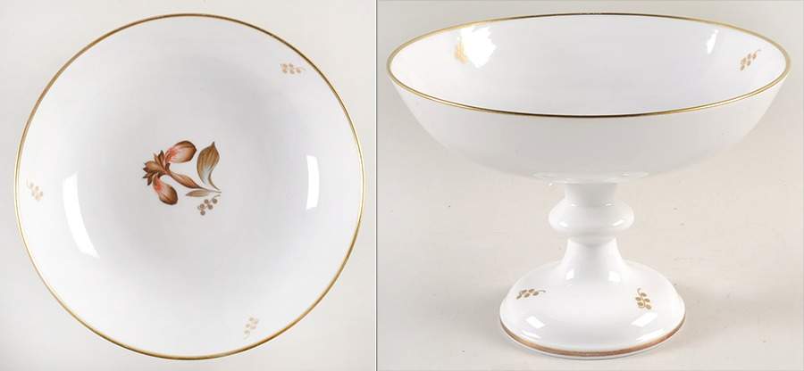 Brown Iris 8" Diameter Pedestal Cake Stand by Royal Copenhagen-1