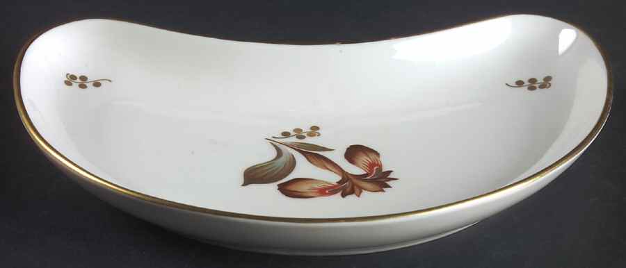 Brown Iris Crescent Salad Plate by Royal Copenhagen-1