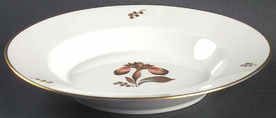 Brown Iris Rim Soup Bowl by Royal Copenhagen-1