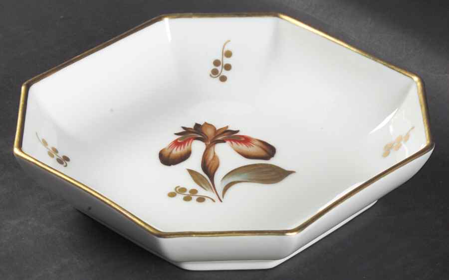 Brown Iris Octagonal Dish by Royal Copenhagen-1